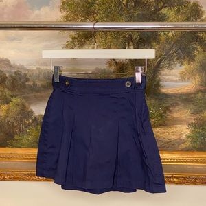 Navy Blue Pleated Mini Skirt with Buttons Girls size 5/6